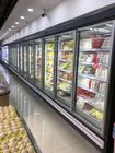 Commerciële de supermarktvertoning van de glasdeur koelere luchtkoelingsijskast met gespleten radiator