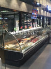 Van het de vitrinegekookt voedsel van de supermarktdelicatessenwinkel de ijskast van de de zelfbedieningsvertoning met glijdende glasdeur