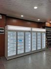 De elektrische het verwarmen diepvriezer van de de supermarktvertoning van de glasdeur verticale voor roomijs en bevroren voedsel