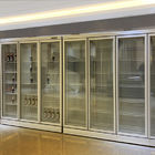 De verticale van de de Supermarktijskast van de Glasdeur Commerciële Diepvriezer van de het Bevroren Voedselvertoning
