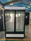 Showcase van de de Deur de Verticale Diepvriezer van het supermarktglas met ventilator koelsysteem