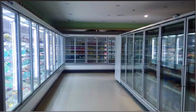 Commerciële de supermarktgang van de glasdeur in koelere de vertoningsijskast van de drankmelk