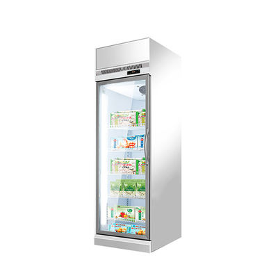 Van het het Materiaal400l Verticale Glas van de supermarktkoeling de Deurendiepvriezer met Ventilator Koelsysteem